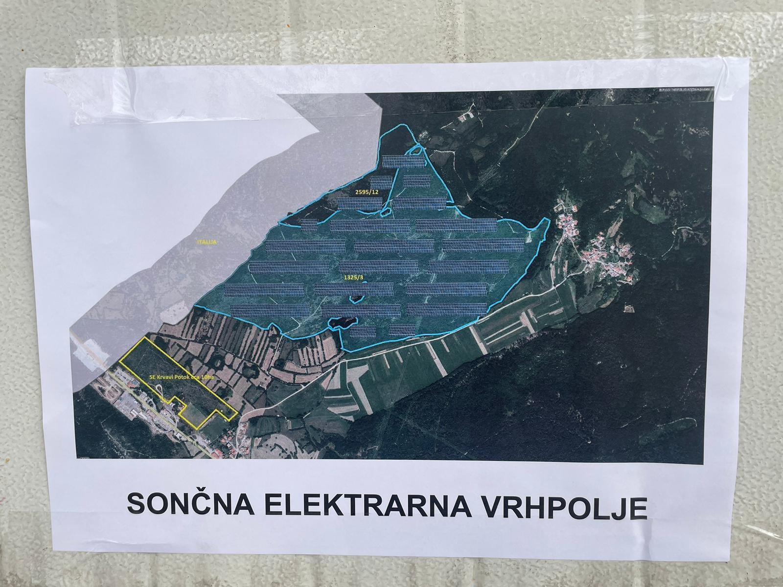 Opposizione alla costruzione di un impianto fotovoltaico a Vrhpolje, Slovenja